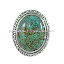 Tibetan Turquoise Gemstone 925 Sterling Silver Ring Jewelry